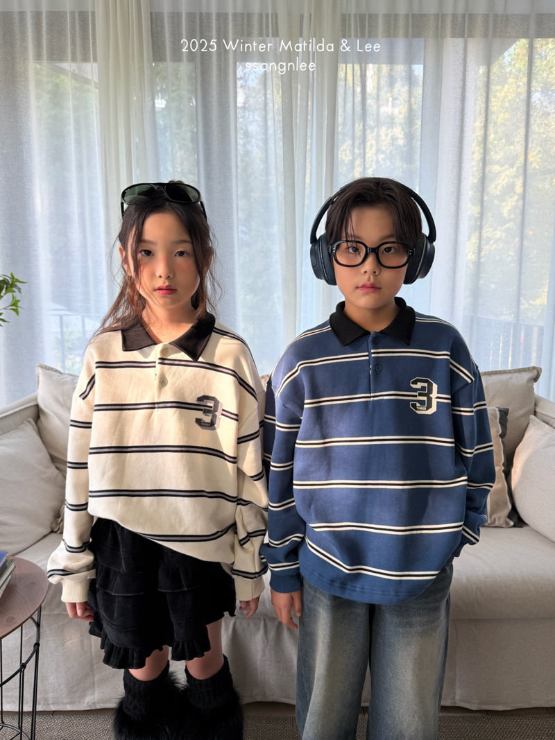 Matilda & Lee - Korean Children Fashion - #kidsstore - Number Three Collar Tee - 6