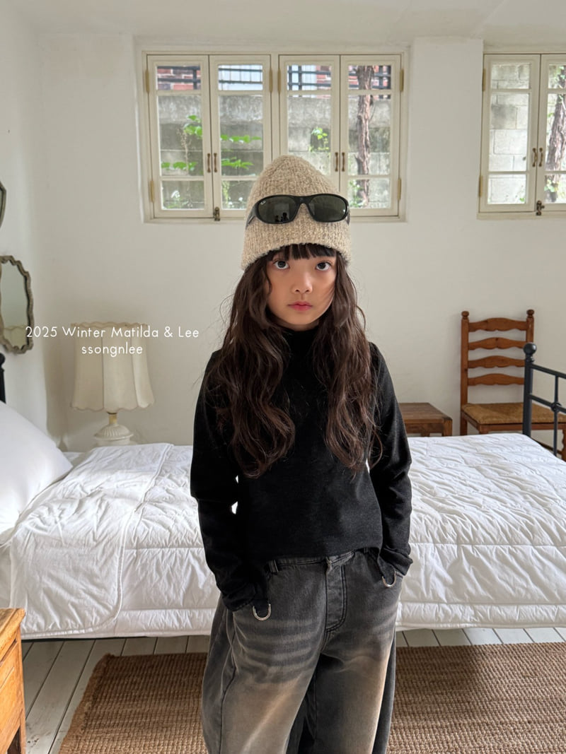 Matilda & Lee - Korean Children Fashion - #kidsstore - D-ring Half Turtleneck Tee - 10