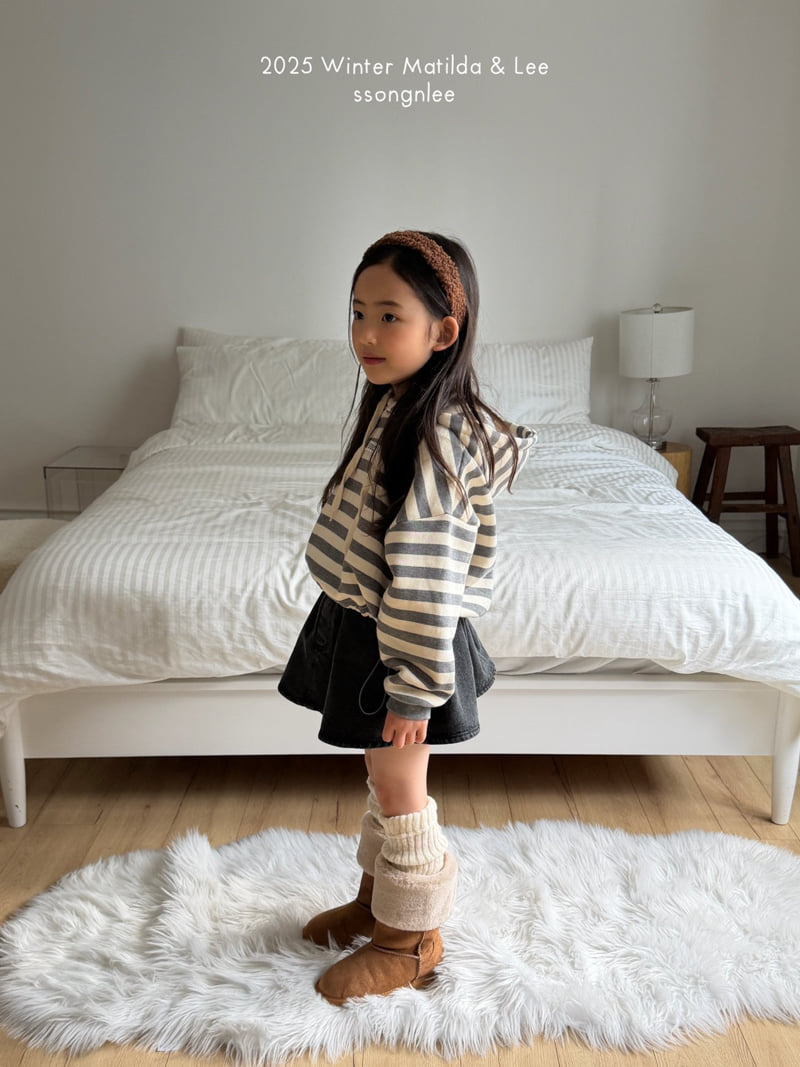 Matilda & Lee - Korean Children Fashion - #kidsstore - Stripe Label Hoodie - 9