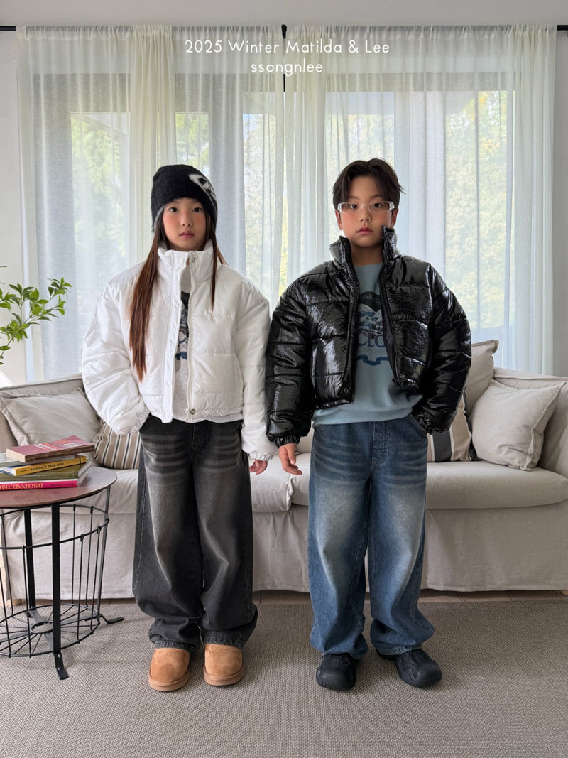 Matilda & Lee - Korean Children Fashion - #kidsstore - Glossy Crop Puffer Jacket - 6