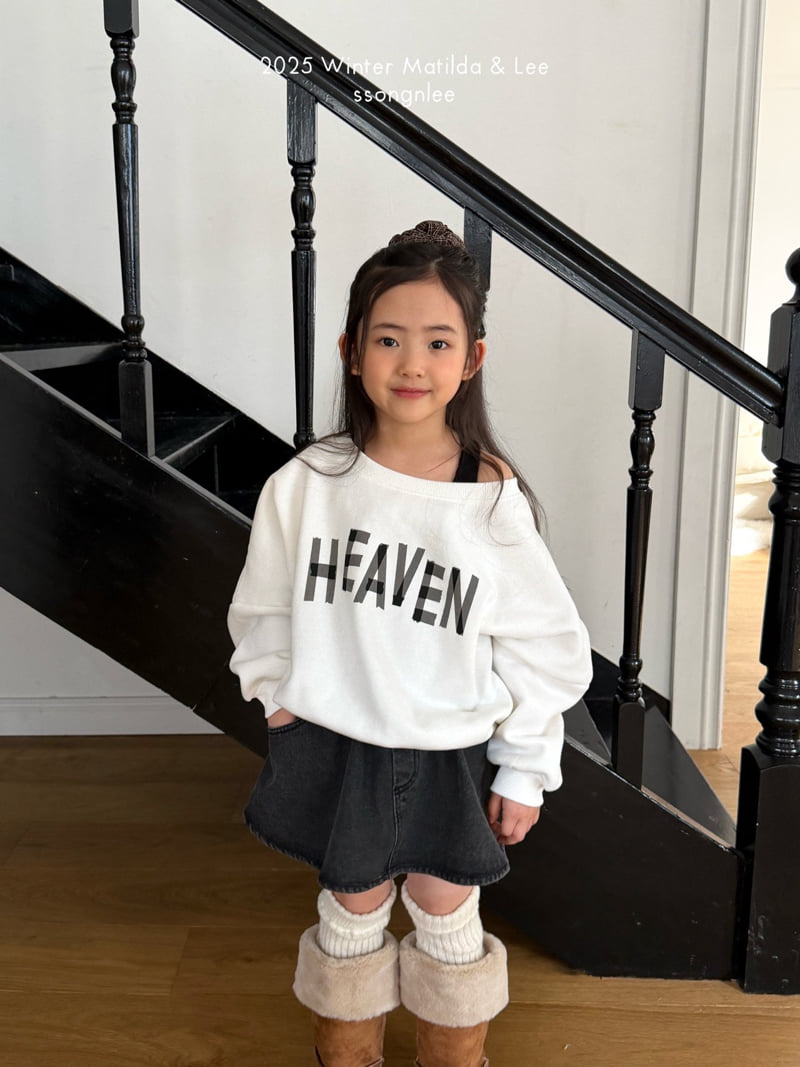 Matilda & Lee - Korean Children Fashion - #kidsstore - Heaven Off Shoulder Sweatshirt - 7