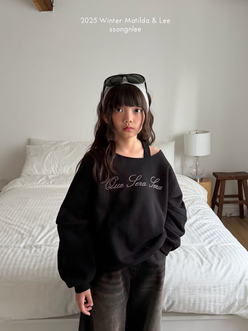 Matilda & Lee - Korean Children Fashion - #kidsstore - Cubic Off-Shoulder Sweatshirt