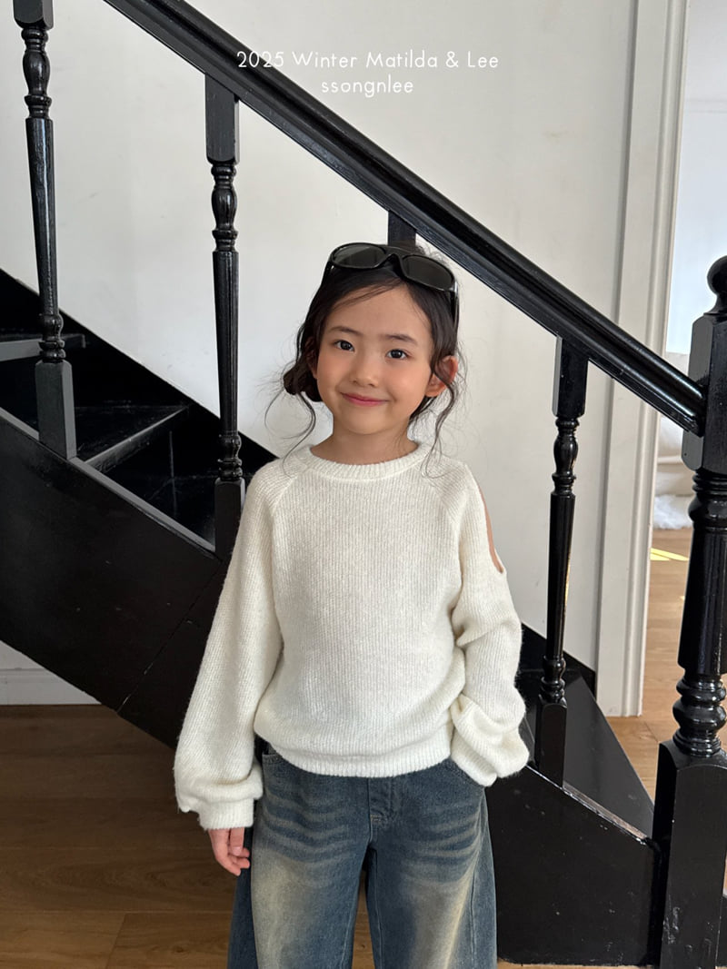 Matilda & Lee - Korean Children Fashion - #kidsstore - Shoulder Cutout Knit - 11