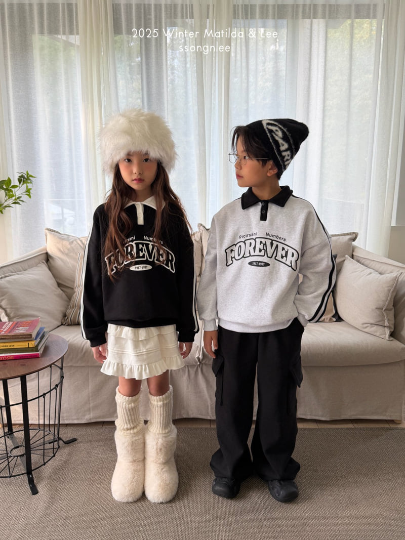 Matilda & Lee - Korean Children Fashion - #kidzfashiontrend - Forever Collar Sweatshirt - 3