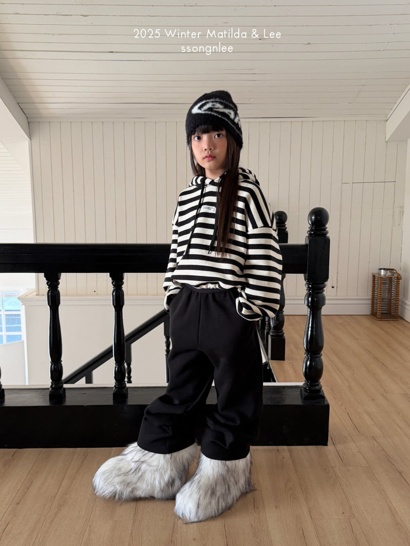 Matilda & Lee - Korean Children Fashion - #kidzfashiontrend - Stripe Label Hoodie - 10