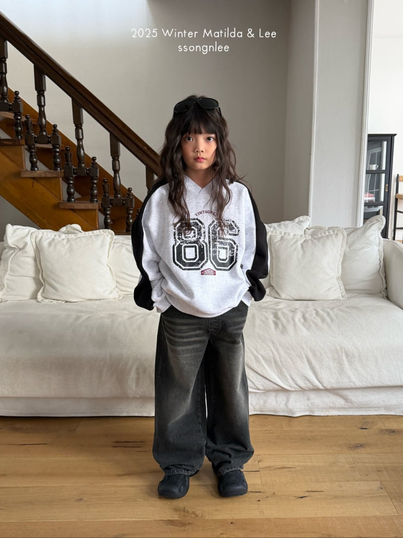 Matilda & Lee - Korean Children Fashion - #kidzfashiontrend - Vintage V Neck Sweatshirt - 9
