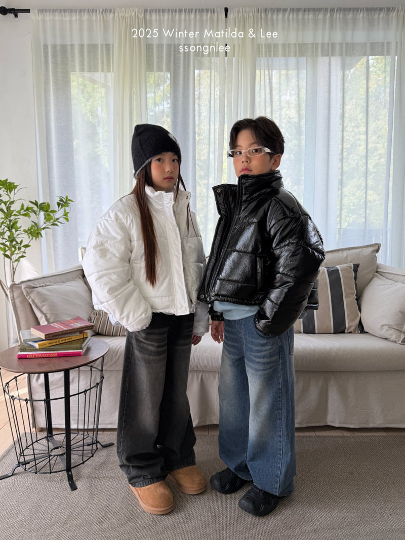 Matilda & Lee - Korean Children Fashion - #kidzfashiontrend - Glossy Crop Puffer Jacket - 7