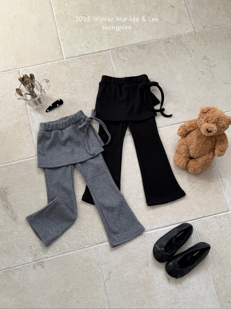 Matilda & Lee - Korean Children Fashion - #kidzfashiontrend - Bootcut Wrap Skirt - 3