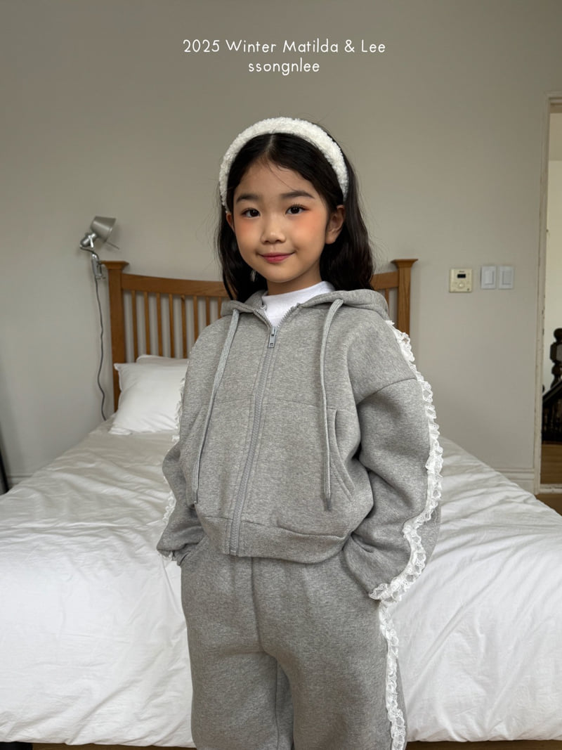 Matilda & Lee - Korean Children Fashion - #kidzfashiontrend - Winter Lace Zip-up Hood