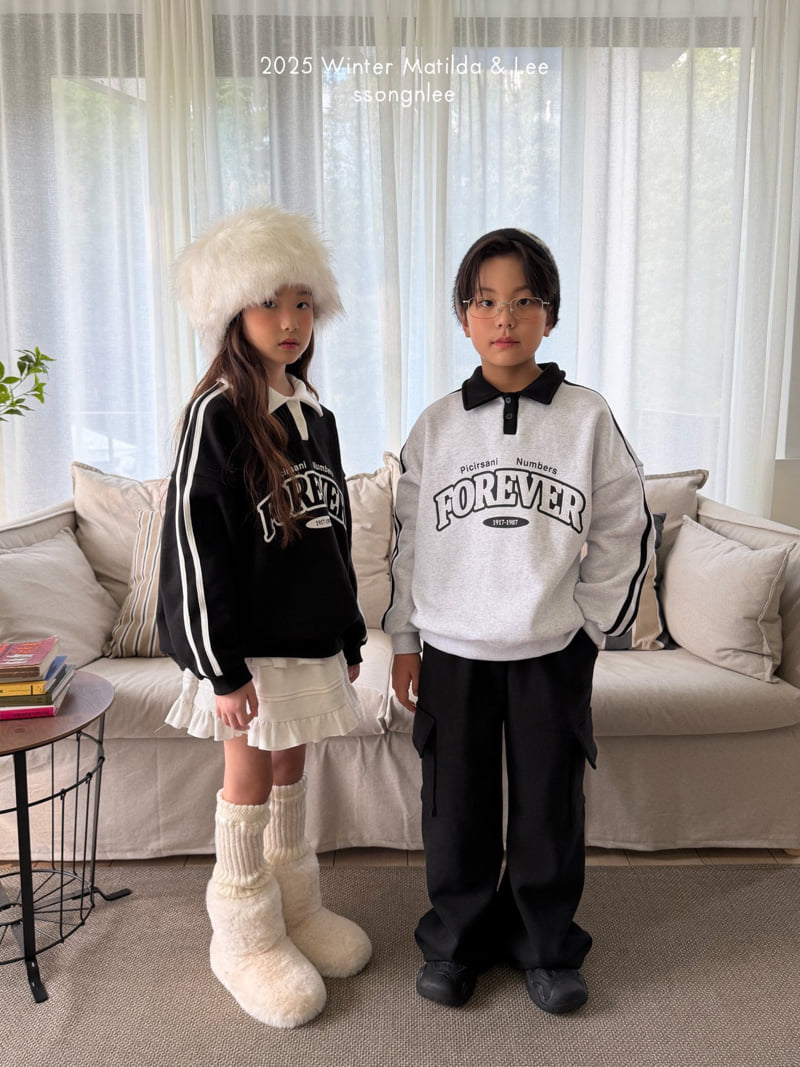 Matilda & Lee - Korean Children Fashion - #littlefashionista - Forever Collar Sweatshirt - 5
