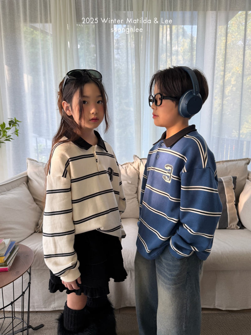 Matilda & Lee - Korean Children Fashion - #littlefashionista - Number Three Collar Tee - 9
