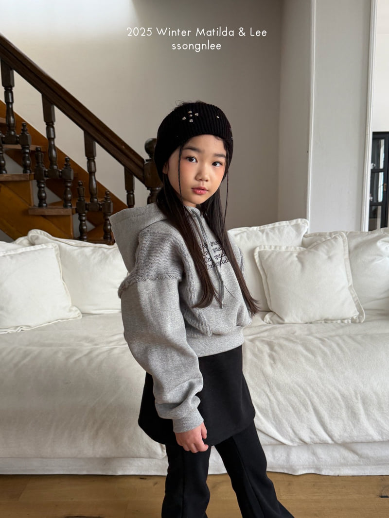 Matilda & Lee - Korean Children Fashion - #littlefashionista - Knit Layered Hoodie - 6