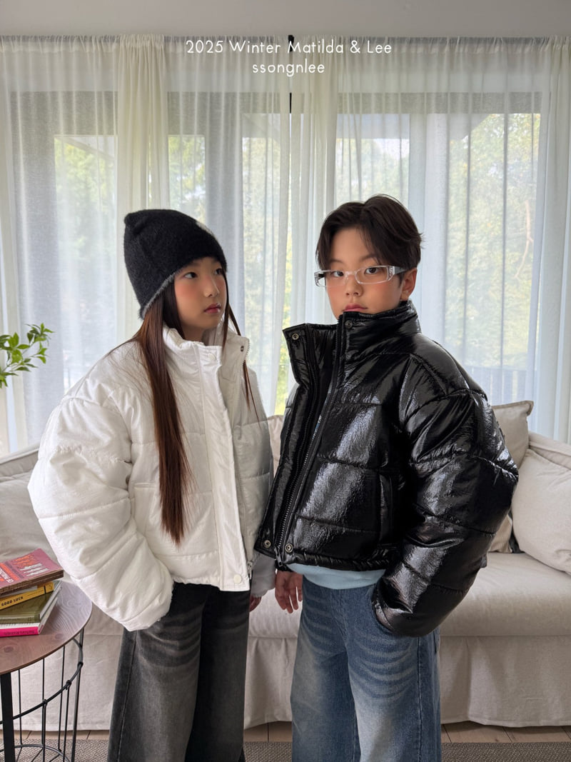 Matilda & Lee - Korean Children Fashion - #littlefashionista - Glossy Crop Puffer Jacket - 9