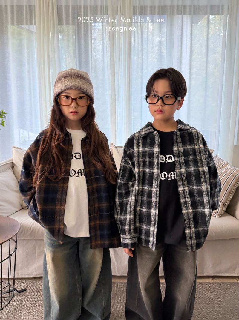 Matilda & Lee - Korean Children Fashion - #littlefashionista - Cozy Check Shirt