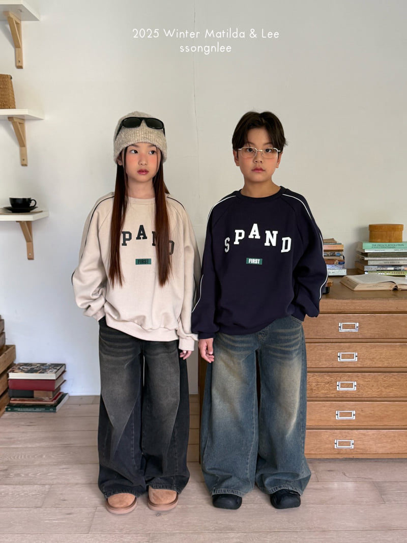 Matilda & Lee - Korean Children Fashion - #littlefashionista - Spanned Line Sweatshirt - 12