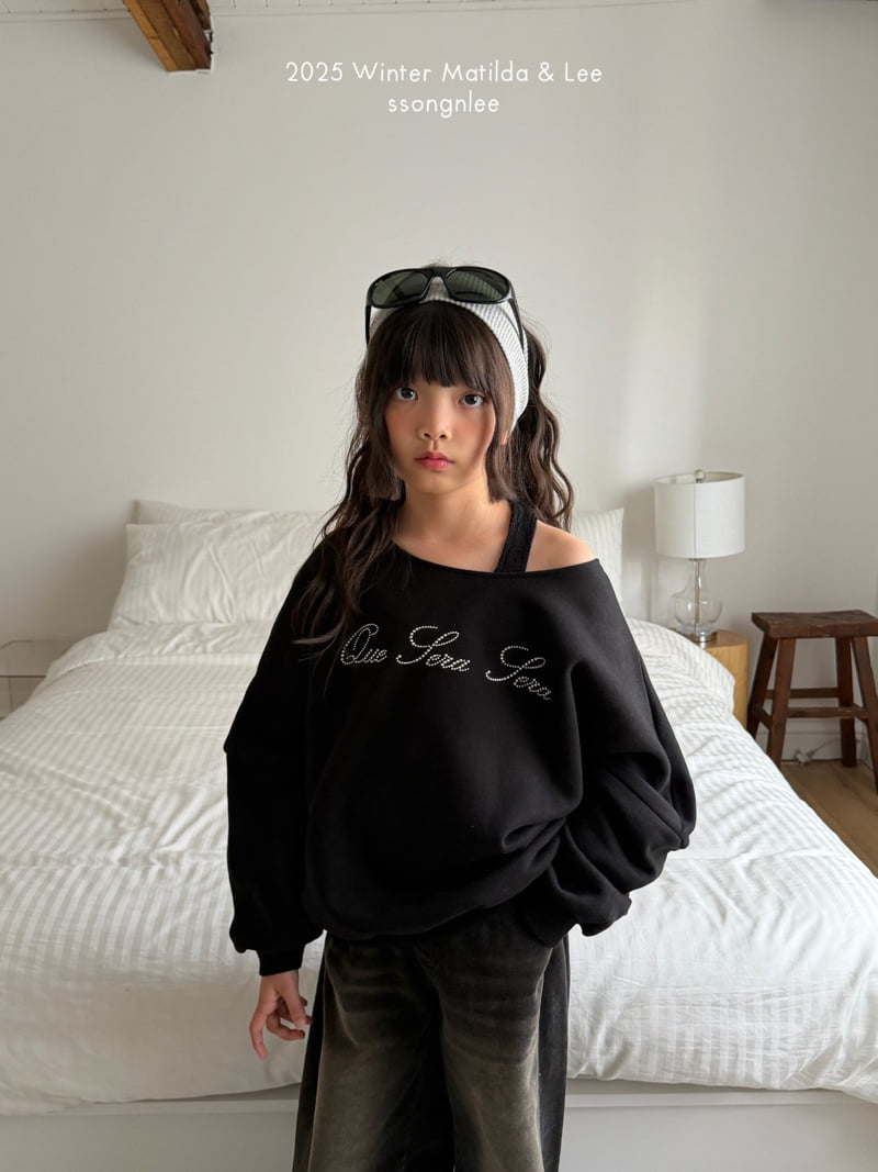 Matilda & Lee - Korean Children Fashion - #Kfashion4kids - Cubic Off-Shoulder Sweatshirt - 4