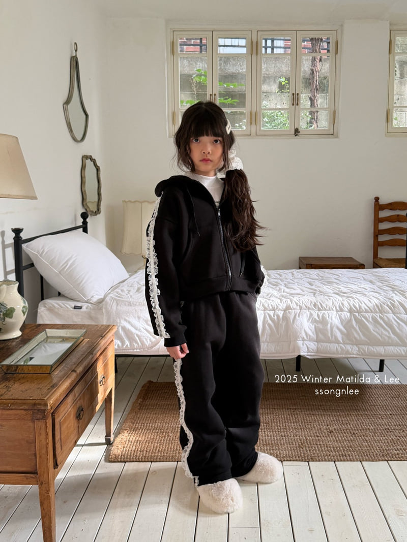 Matilda & Lee - Korean Children Fashion - #littlefashionista - Winter Lace Zip-up Hood - 3