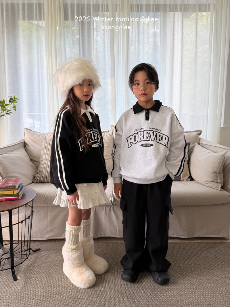 Matilda & Lee - Korean Children Fashion - #magicofchildhood - Forever Collar Sweatshirt - 6