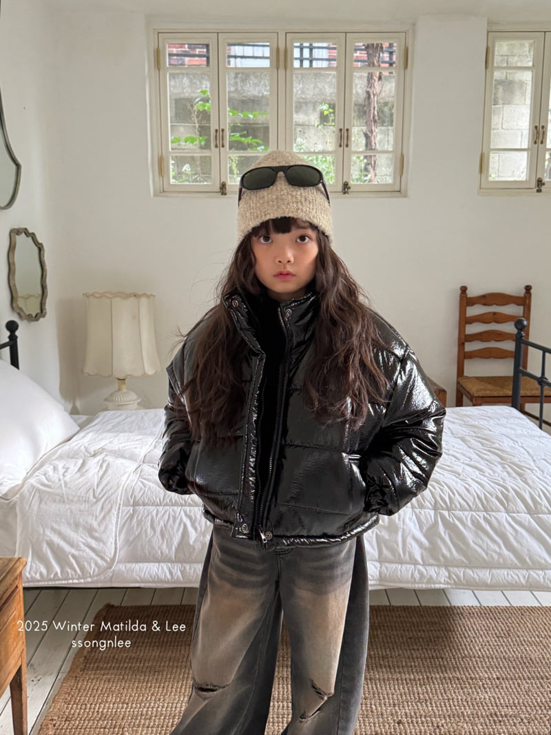 Matilda & Lee - Korean Children Fashion - #magicofchildhood - Glossy Crop Puffer Jacket - 10