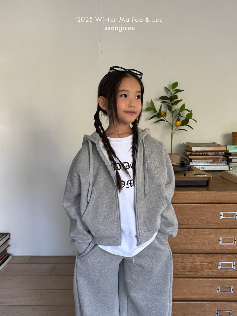 Matilda & Lee - Korean Children Fashion - #magicofchildhood - Cross Embroidery Zip-up Hood - 8