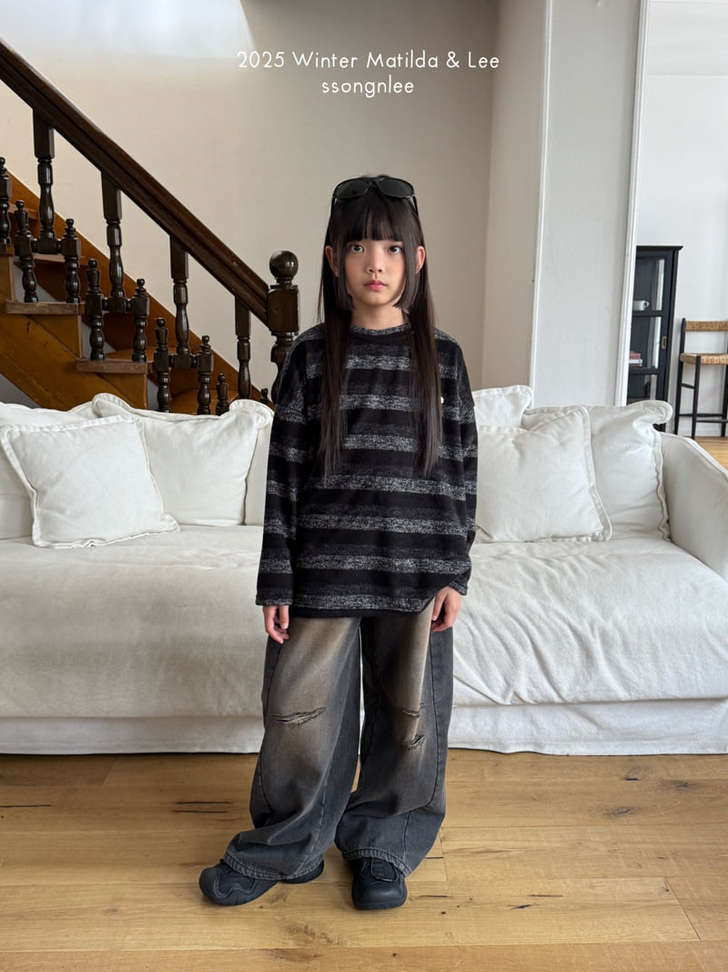 Matilda & Lee - Korean Children Fashion - #magicofchildhood - Mono Stripe Knit - 5