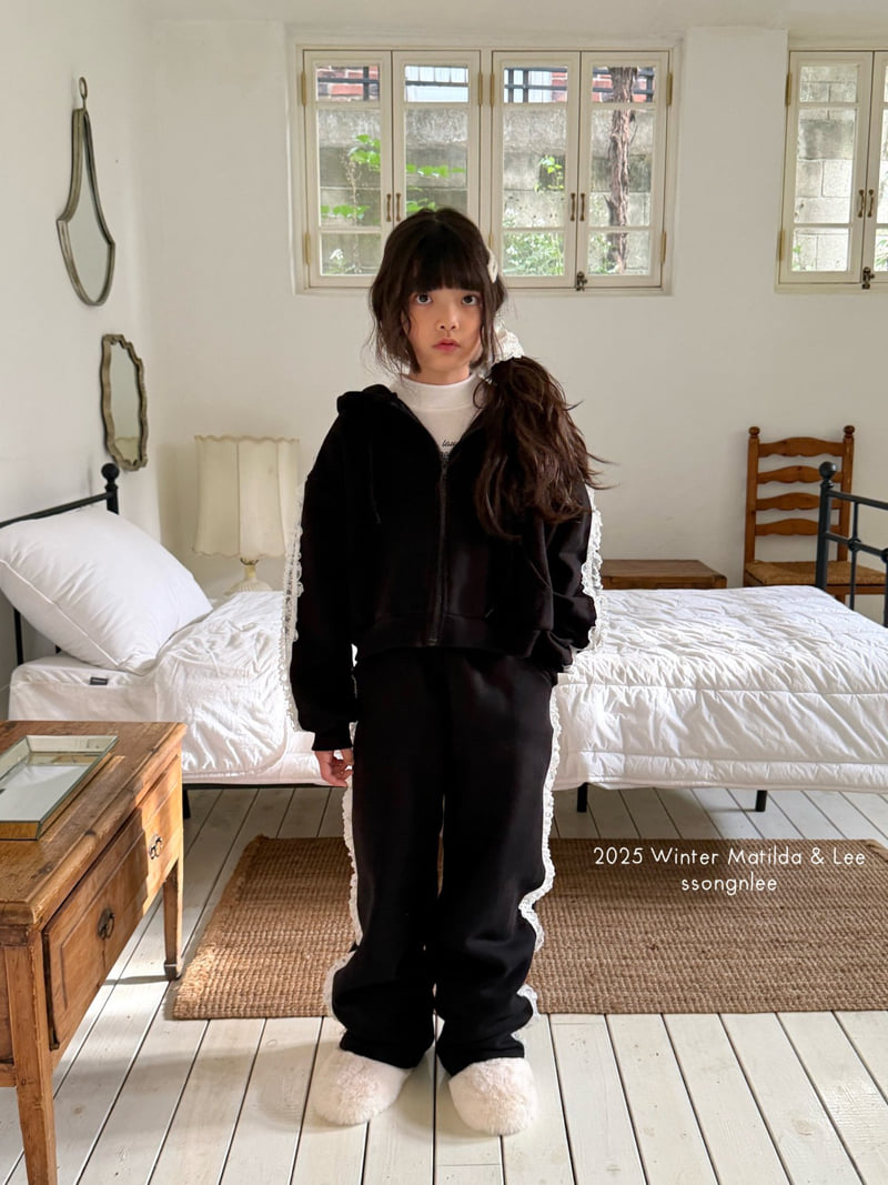 Matilda & Lee - Korean Children Fashion - #littlefashionista - Winter Lace Zip-up Hood - 4