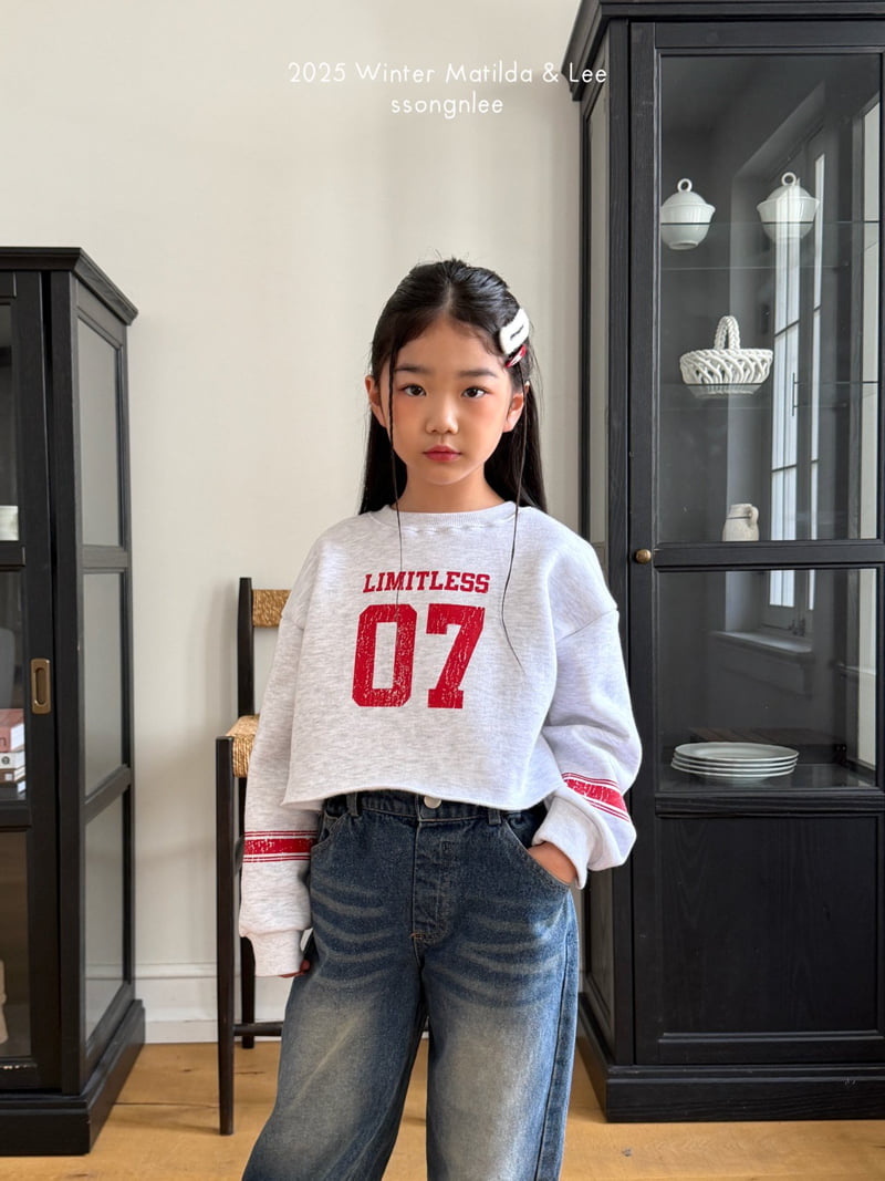 Matilda & Lee - Korean Children Fashion - #magicofchildhood - Limit Line Crop Sweatshirt - 3