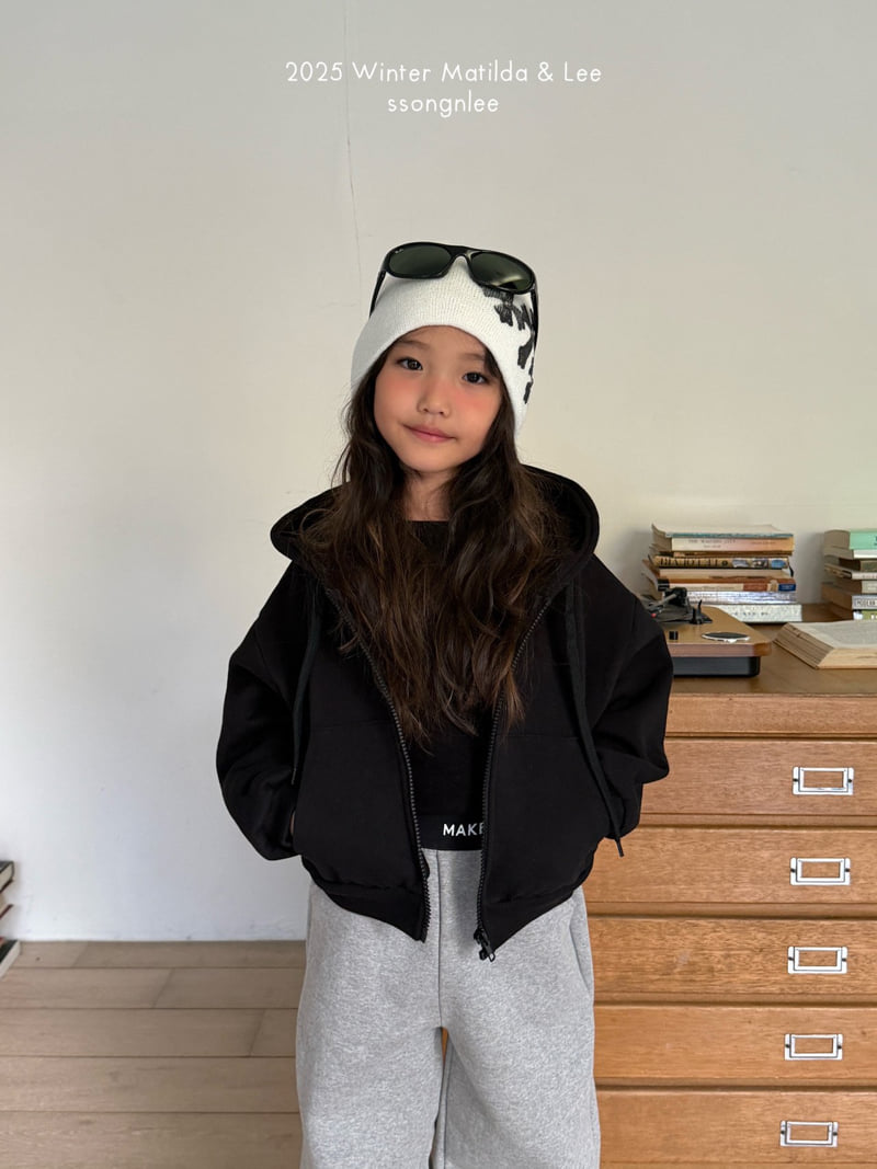 Matilda & Lee - Korean Children Fashion - #minifashionista - Cubic Lettering Zip-up Hood - 5