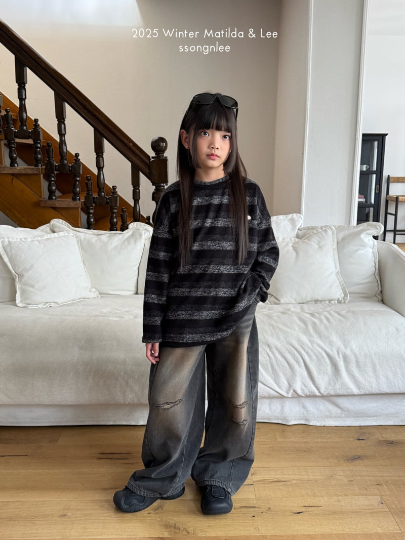 Matilda & Lee - Korean Children Fashion - #minifashionista - Mono Stripe Knit - 6