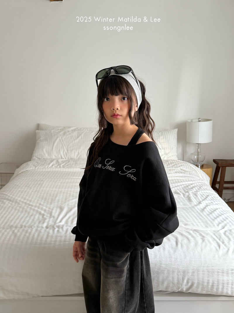 Matilda & Lee - Korean Children Fashion - #minifashionista - Cubic Off-Shoulder Sweatshirt - 6