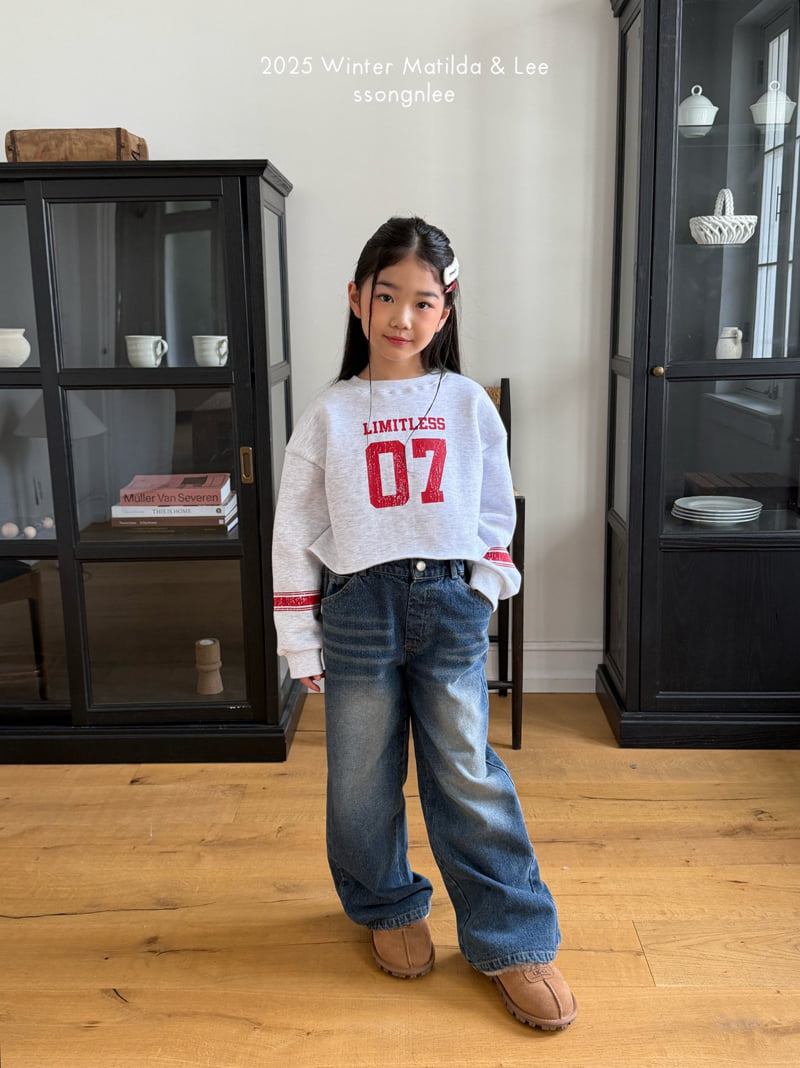 Matilda & Lee - Korean Children Fashion - #magicofchildhood - Limit Line Crop Sweatshirt - 4