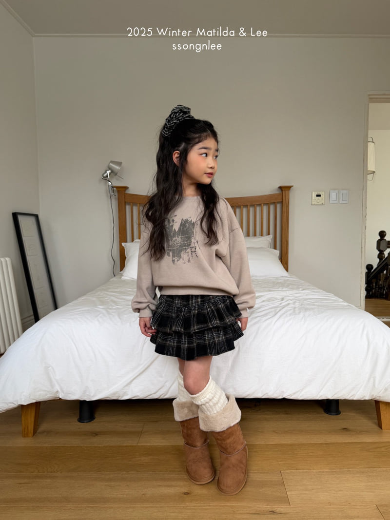 Matilda & Lee - Korean Children Fashion - #minifashionista - Winter Check Frill Skirt - 7
