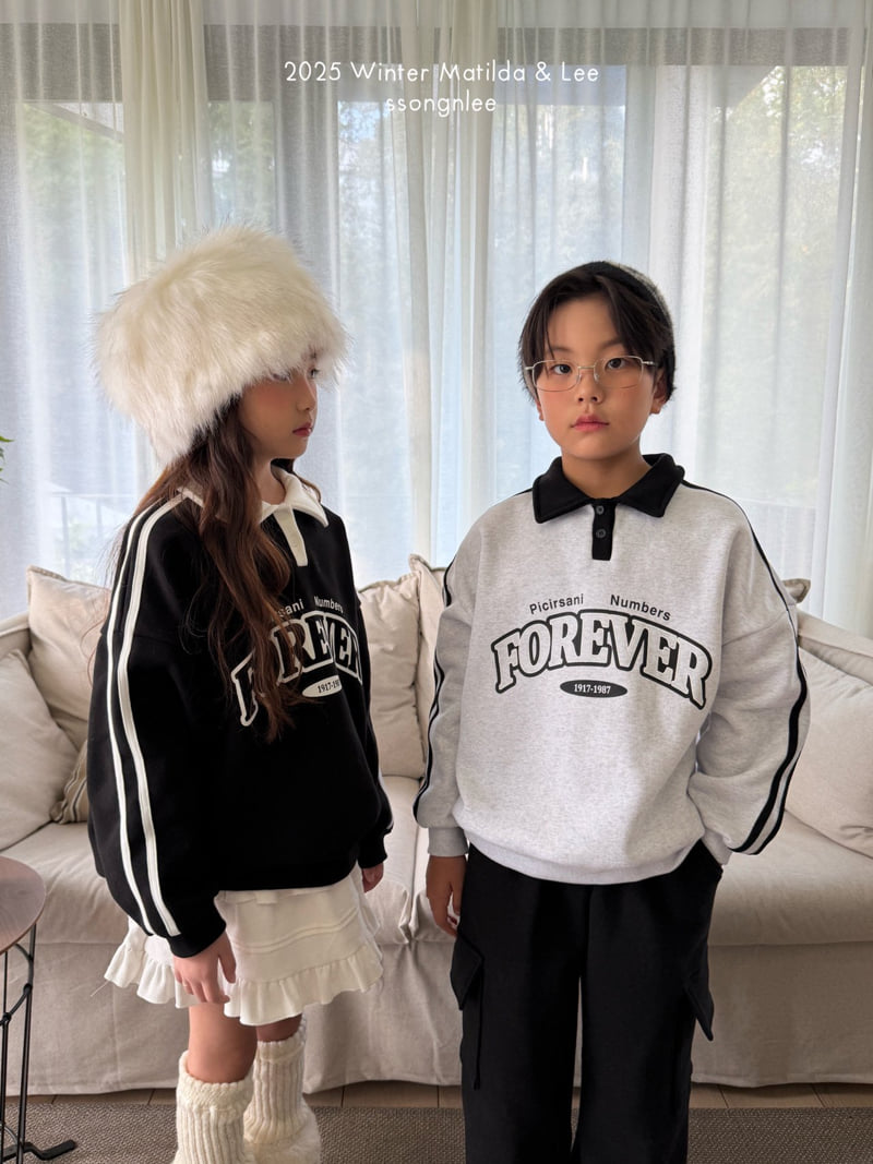 Matilda & Lee - Korean Children Fashion - #prettylittlegirls - Forever Collar Sweatshirt - 8