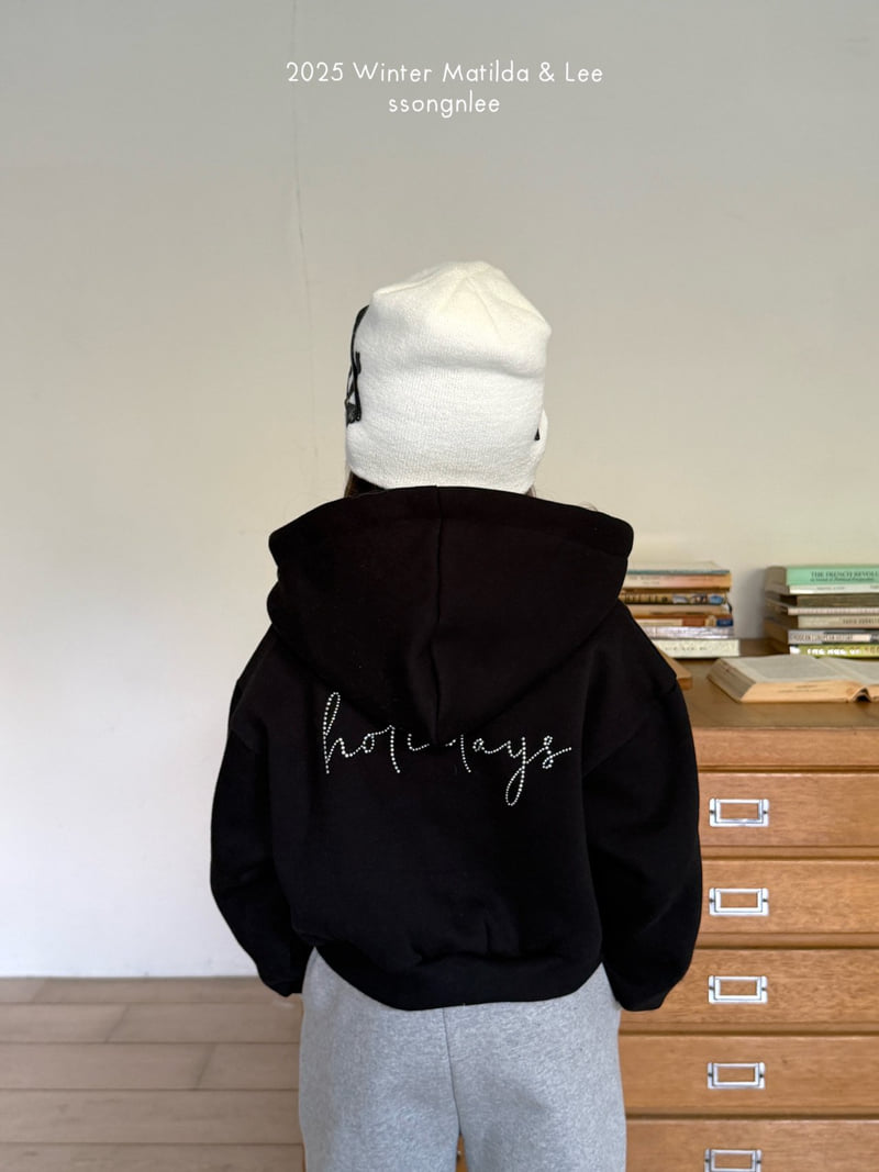 Matilda & Lee - Korean Children Fashion - #prettylittlegirls - Cubic Lettering Zip-up Hood - 6