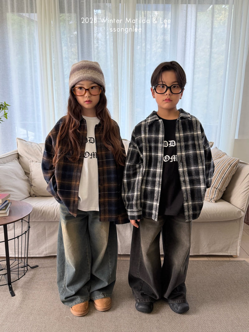 Matilda & Lee - Korean Children Fashion - #minifashionista - Cozy Check Shirt - 4