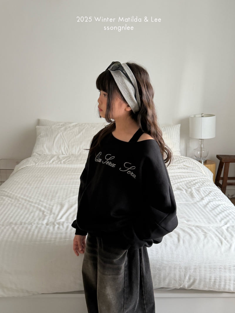 Matilda & Lee - Korean Children Fashion - #prettylittlegirls - Cubic Off-Shoulder Sweatshirt - 7