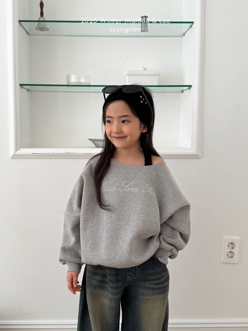 Matilda & Lee - Korean Children Fashion - #stylishchildhood - Cubic Off-Shoulder Sweatshirt - 10