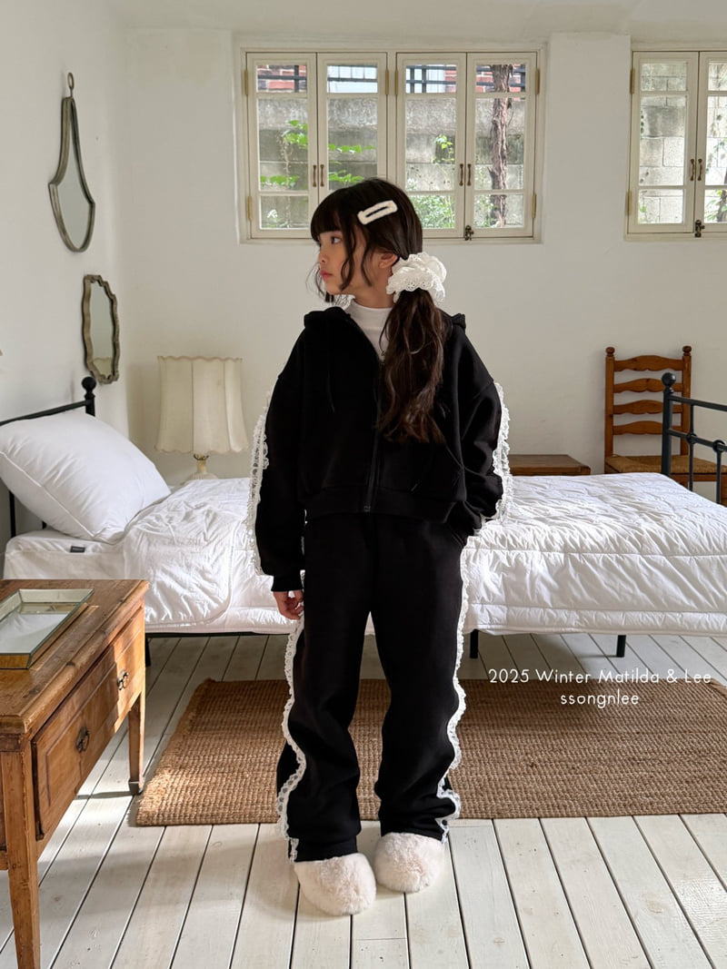 Matilda & Lee - Korean Children Fashion - #stylishchildhood - Winter Lace Zip-up Hood - 9