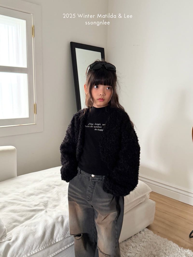 Matilda & Lee - Korean Children Fashion - #stylishchildhood - Lettering Half Turtleneck Tee - 12