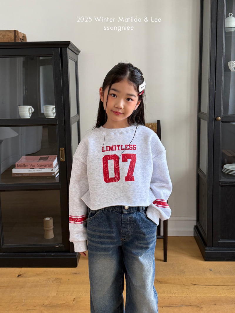 Matilda & Lee - Korean Children Fashion - #todddlerfashion - Limit Line Crop Sweatshirt - 6