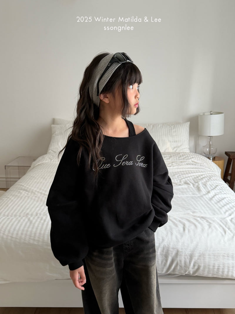 Matilda & Lee - Korean Children Fashion - #toddlerclothing - Cubic Off-Shoulder Sweatshirt - 9