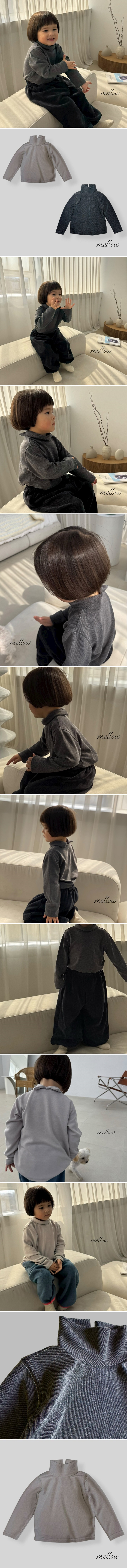 Mellow - Korean Baby Fashion - #babyfever - Neck Open Turtleneck - 2