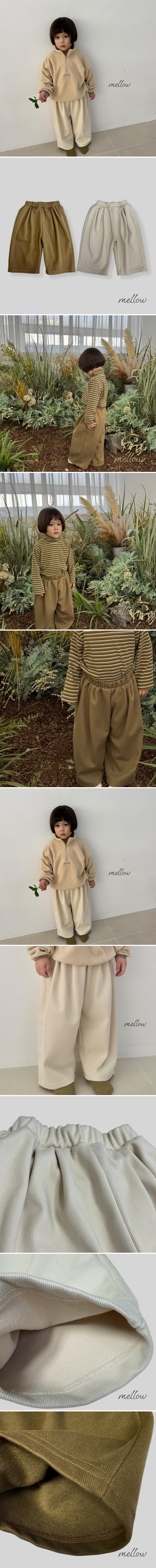 Mellow - Korean Baby Fashion - #smilingbaby - Fleece Rib Pants - 2