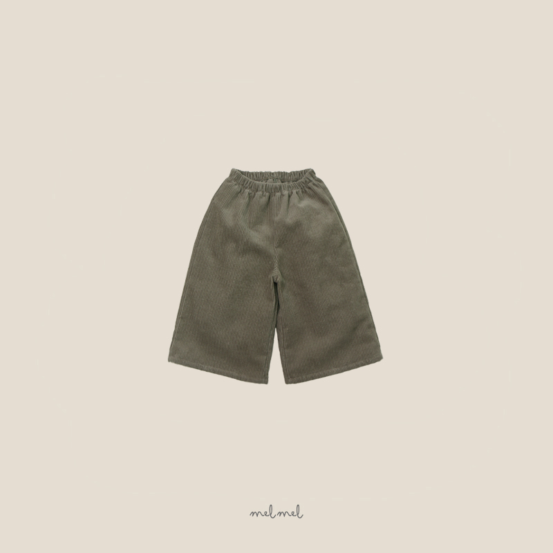 Melmel - Korean Children Fashion - #Kfashion4kids - Corduroy Fleece Wide Pants - 3