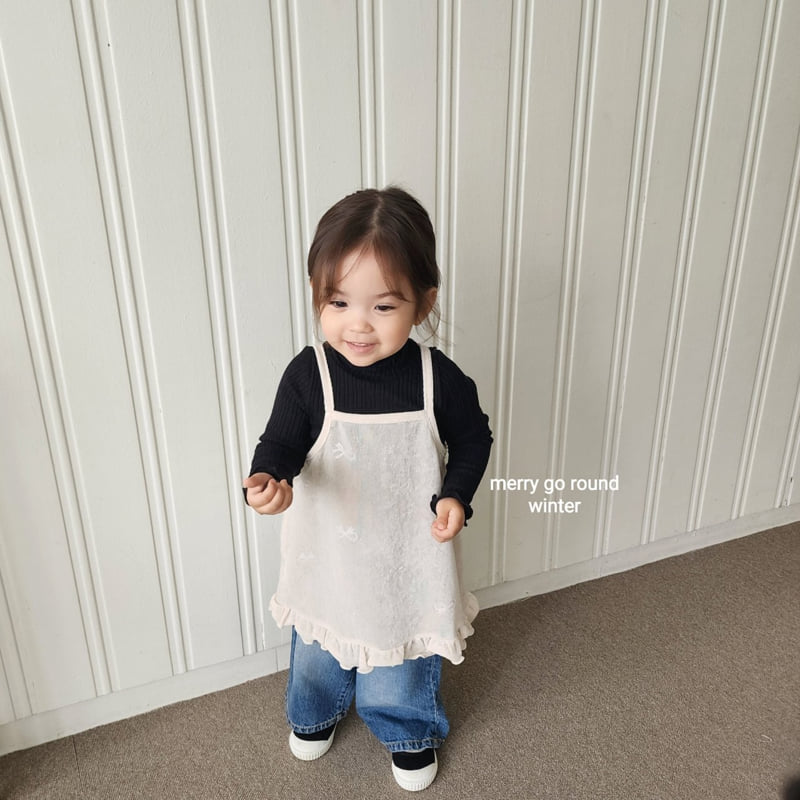 Merry Go Round - Korean Children Fashion - #Kfashion4kids - Pearl Ribbon Bustier - 8