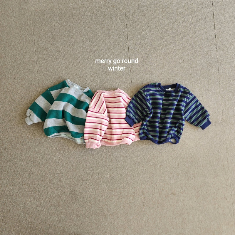Merry Go Round - Korean Children Fashion - #Kfashion4kids - Stripe Sweatshirt