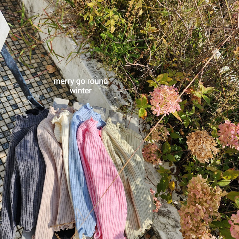Merry Go Round - Korean Children Fashion - #childofig - Soft Ribbed Half Turtleneck