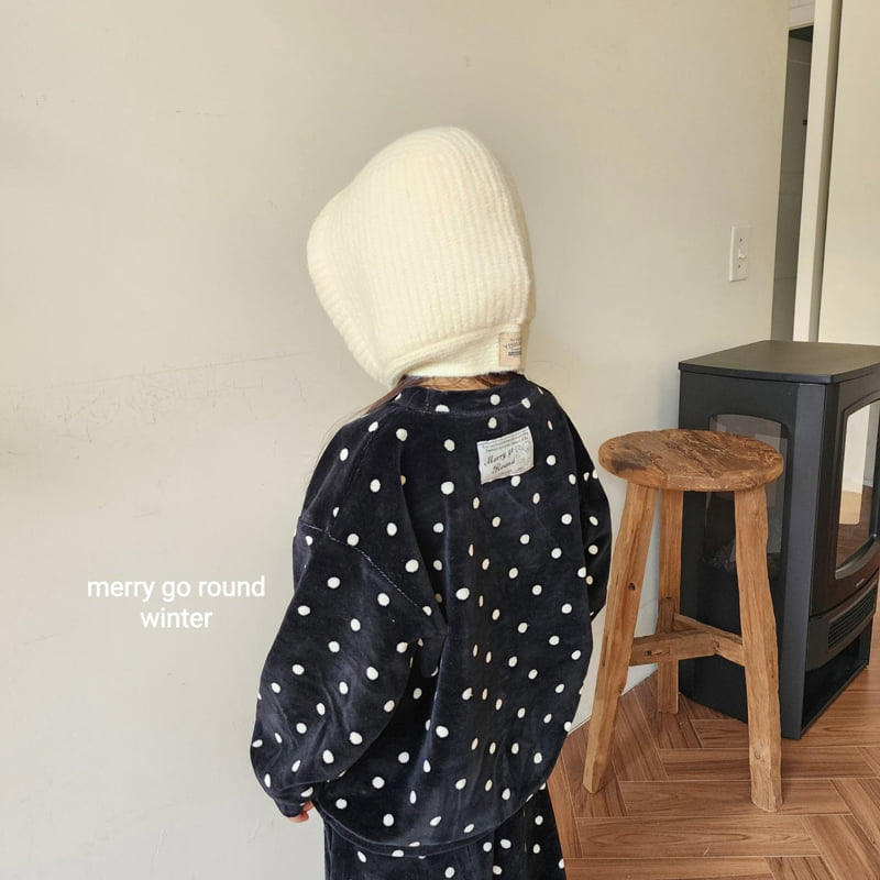 Merry Go Round - Korean Children Fashion - #childofig - Velour Dot Set - 6