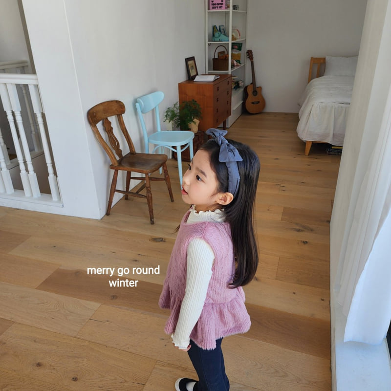Merry Go Round - Korean Children Fashion - #childofig - Mink Vest - 12