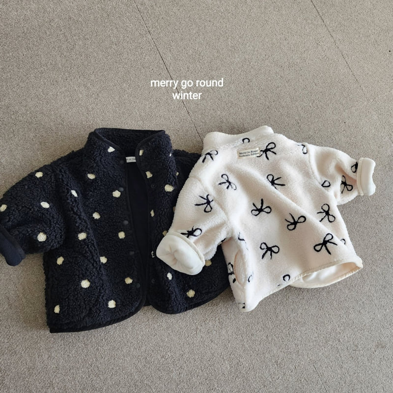 Merry Go Round - Korean Children Fashion - #childofig - Embroidered Fleece Jacket